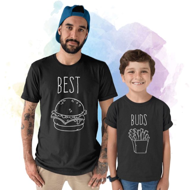 Best Buds Shirt, Burger and Fries, Father's Day Gift, Father & Kid Shirts