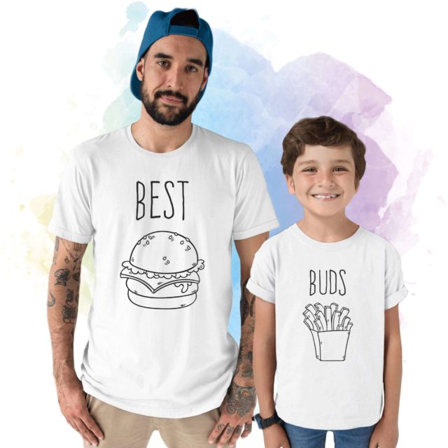 Best Buds Shirt, Burger and Fries, Father's Day Gift, Father & Kid Shirts