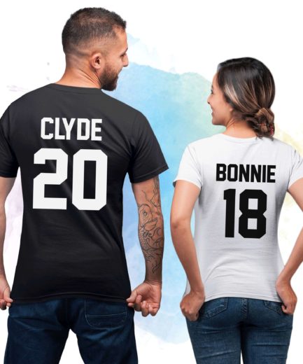 Bonnie Clyde Couple Shirts, Matching shirts for Couples, Couples Outfit