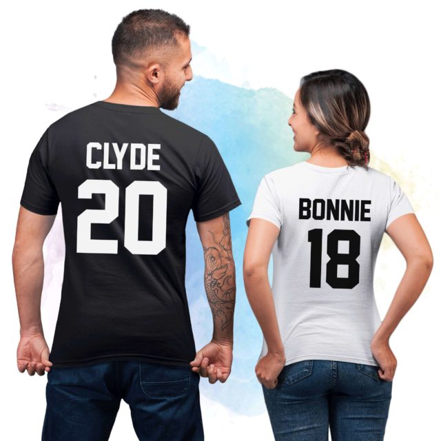 Bonnie Clyde Couple Shirts, Matching shirts for Couples, Couples Outfit
