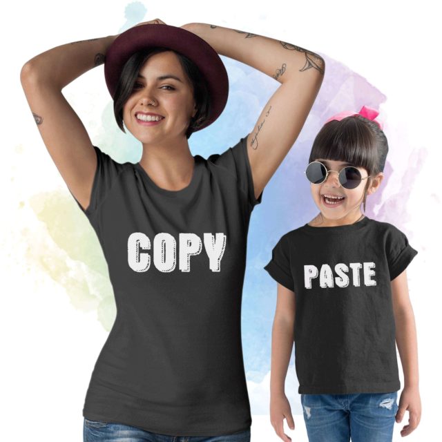 Copy Paste Matching Shirts, Mother & Kid Shirts, Mother's Day Funny Gift Idea