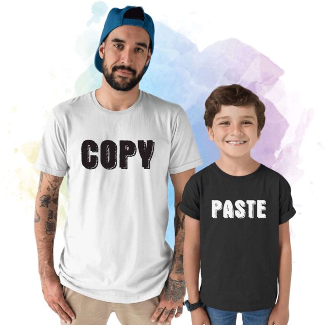 Copy Paste Shirts, Father & Kid Shirts, Matching Father Kid Shirts