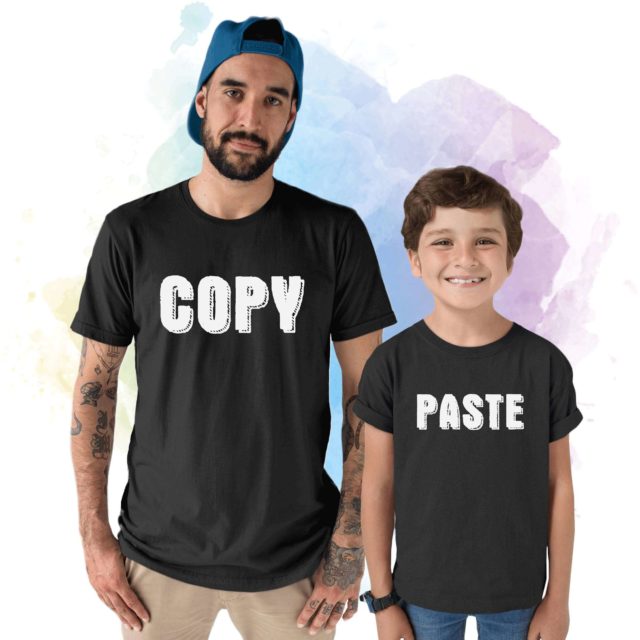 Copy Paste Shirts, Father & Kid Shirts, Matching Father Kid Shirts
