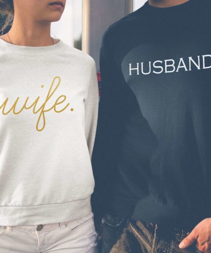 Husband Wife Matching Sweatshirts, Couple Sweatshirts, Gift for Couples