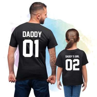 Daddy Daughter Shirts, Daddy 01 Daddy's Girl 02, Father & Kid Shirts
