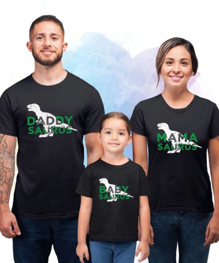 Daddysaurus Mamasaurus Babysaurus, Matching Family Shirts