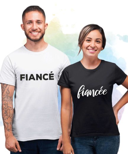 Fiance Fiancee Couple Shirts, Engagement Couples Shirts