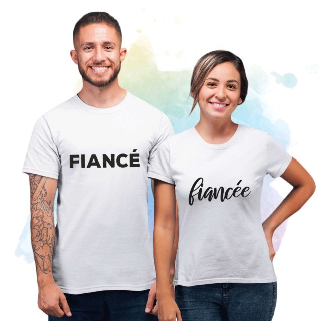 Fiance Fiancee Couple Shirts, Engagement Couples Shirts