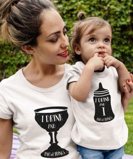 I drink and I know things Shirt, GOT Matching Mother & Kid Shirts