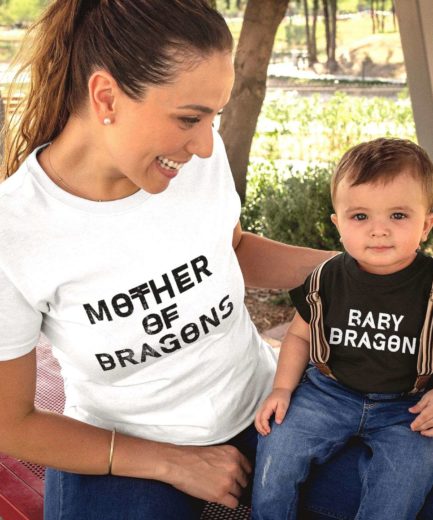 Mother of Dragons Baby Dragon, GOT Mother & Kid Shirts