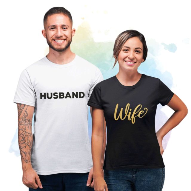 Husband and Wife Couple Shirts, Just Married Shirts, Anniversary Gift