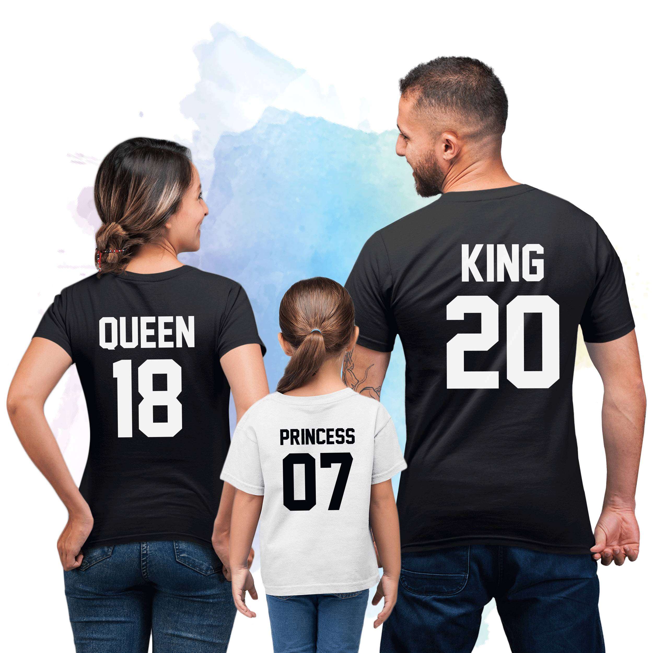 King Queen Prince Princess Family Shirts