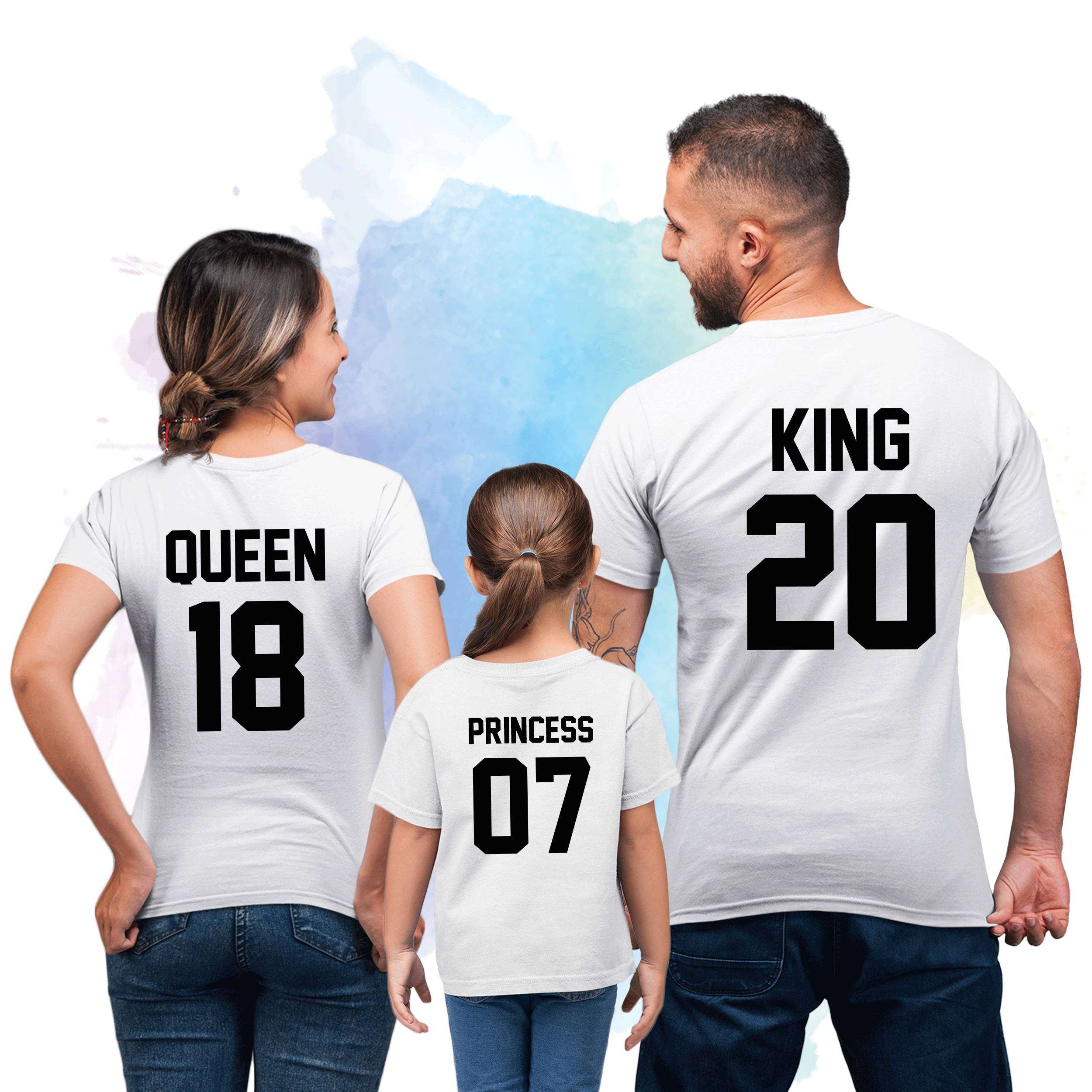 King Queen Prince, Matching Family Shirts, Unisex