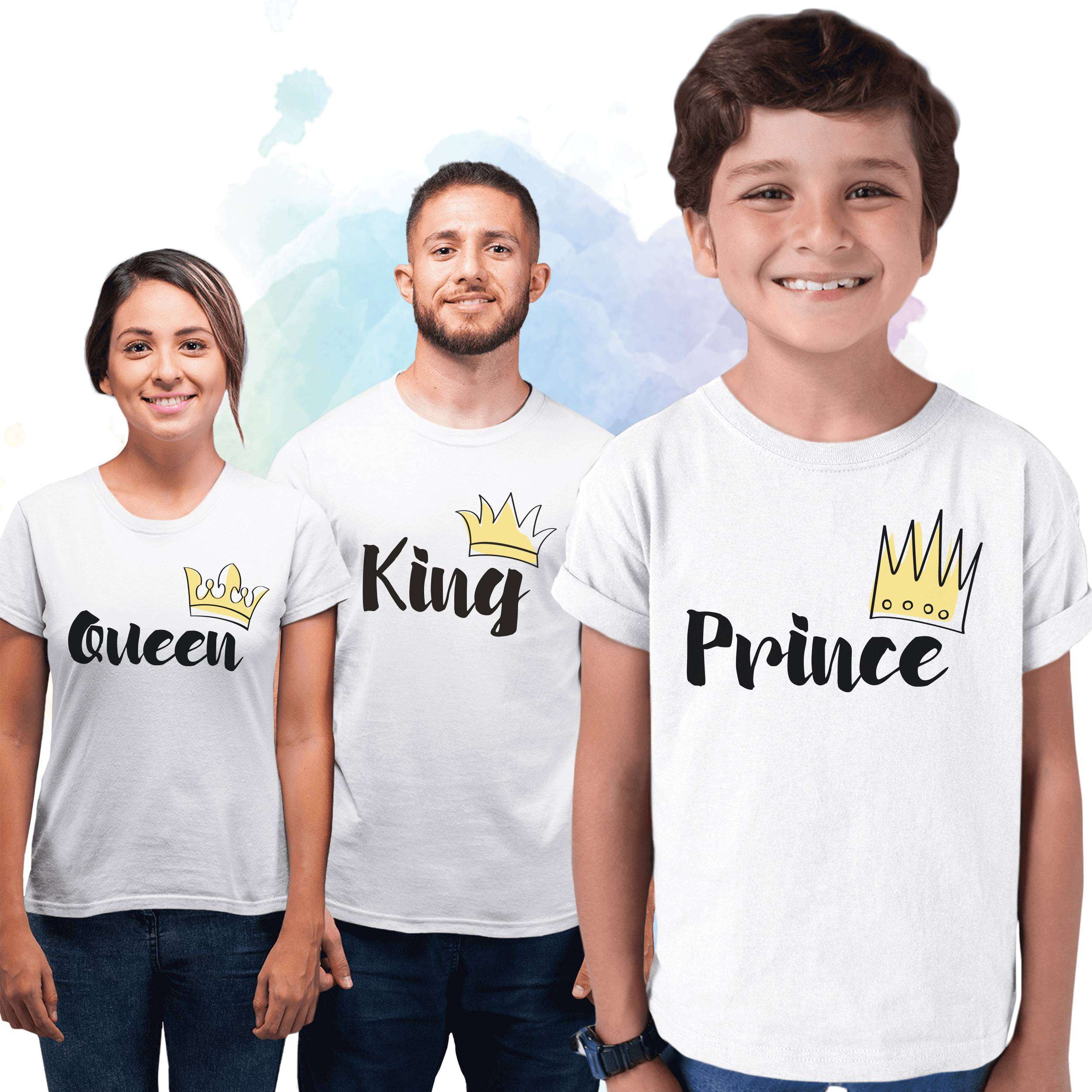 King Queen Prince, Matching Family Shirts, Unisex