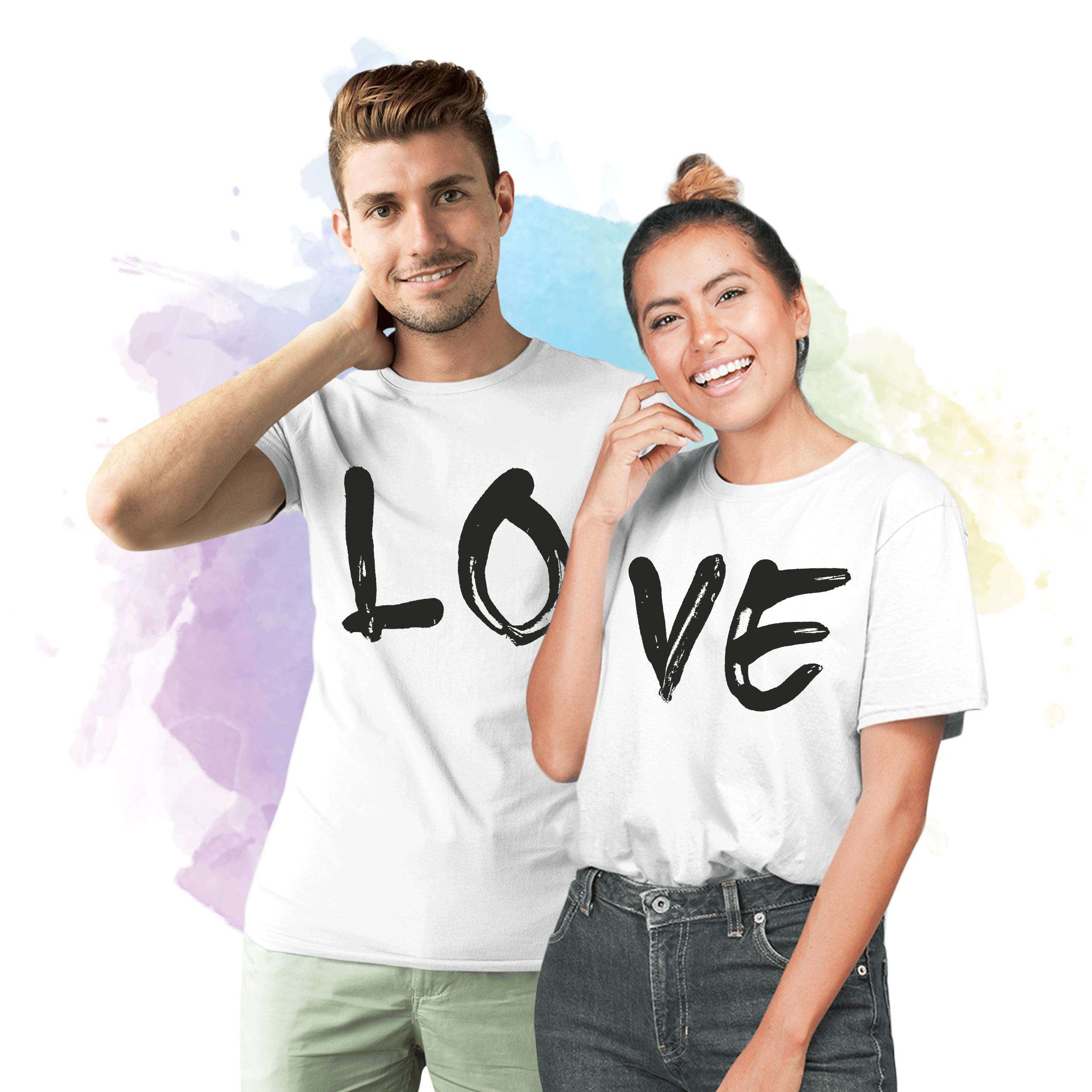 pair t-shirt love