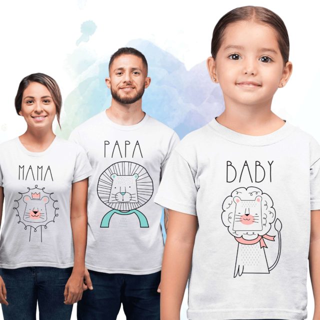 Papa Lion Mama Lion Baby Lion Shirts, Family Shirts, Lion Family Shirts