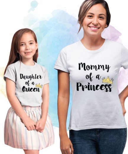 Mommy Daughter Mathicng, Mommy of a Princess, Daughter of a Queen