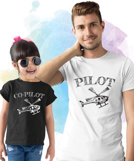 Pilot Co-Pilot Shirts, Father & Kid Shirts, Father's Day Gift