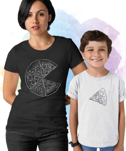 Pizza Slice of Pizza Shirts, Mother & Kid Shirts, Matching Mommy and Me Shirts