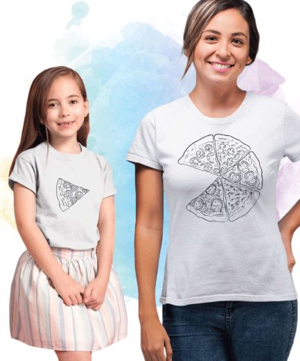 Pizza Slice of Pizza Shirts, Mother & Kid Shirts, Matching Mommy and Me Shirts