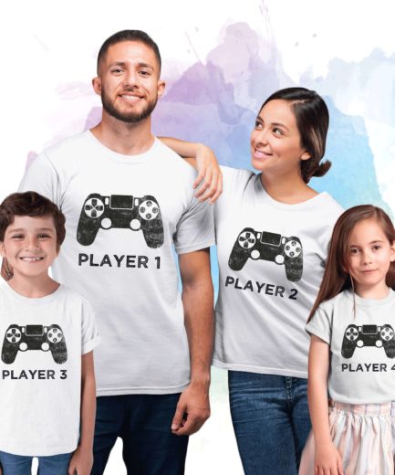 Player 1 Player 2 Family Shirts, Player 3, Family Matching Shirts