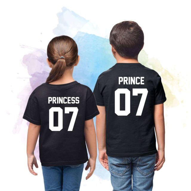 Prince Princess Shirts, Custom Number, Siblings Matching Shirts, Gift for Sibling