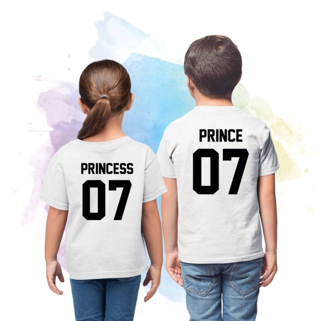 Prince Princess Shirts, Custom Number, Siblings Matching Shirts, Gift for Sibling