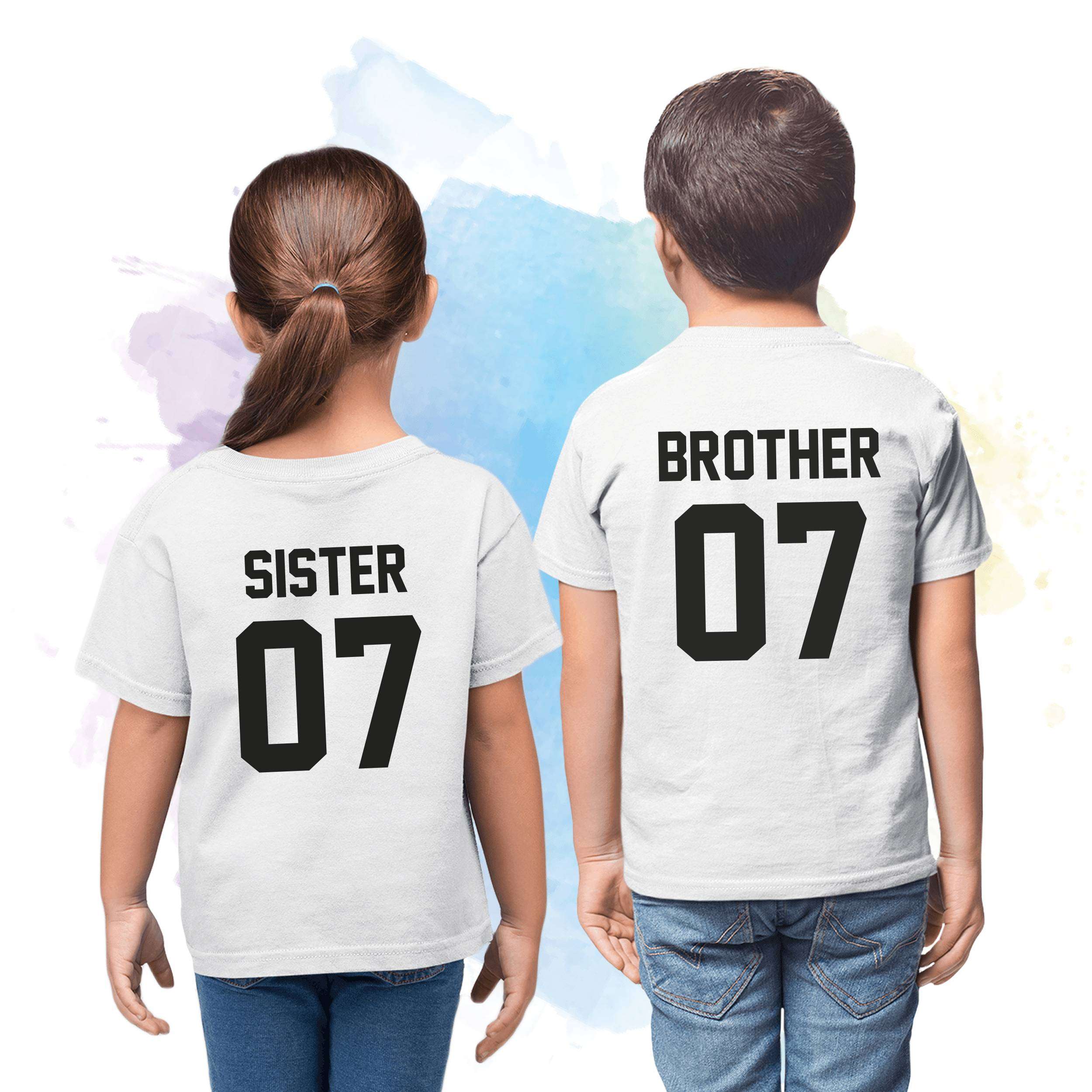 couple t shirt for brother and sister. 