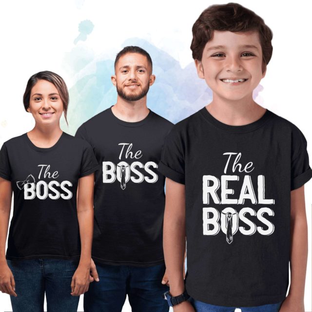 Boss Real Boss Family Shirts, Family Matching Shirts, Funny Family Shirts