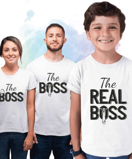 Boss Real Boss Family Shirts, Family Matching Shirts, Funny Family Shirts