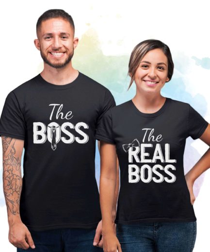 The Boss The Real Boss Couple Matching Shirts For Couples