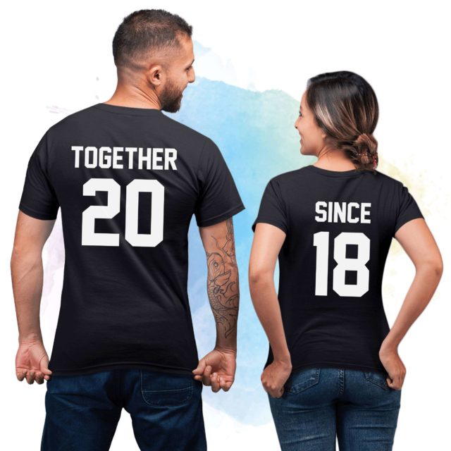 Just Married Gift for Couples, Together Since, Couple Shirts