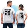 Just Married Gift for Couples, Together Since, Couple Shirts