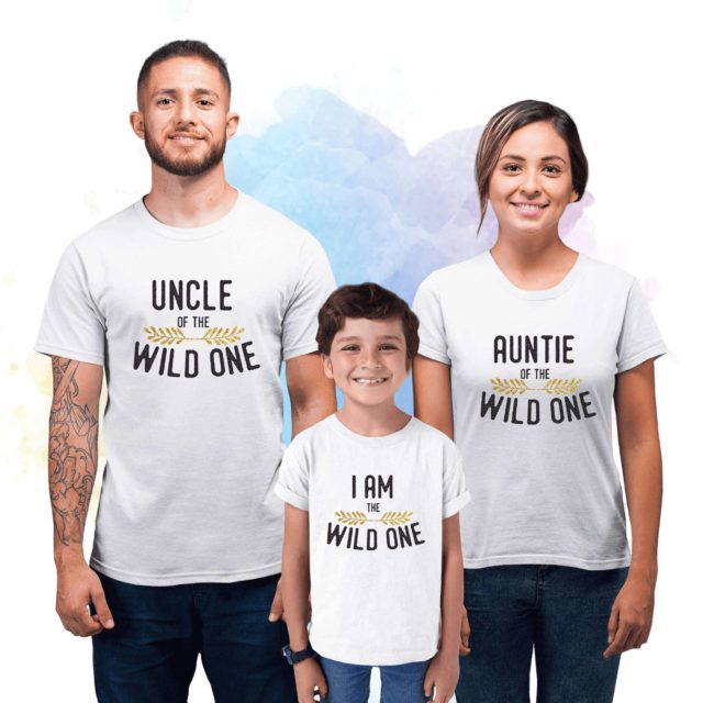 Aunt Uncle Gift, Aunt Uncle Kid, Wild One Family, Family Shirts