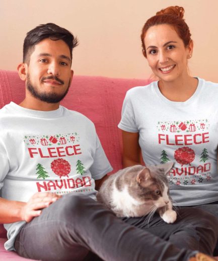 Fleece Navidad Couple Shirts, Matching Christmas Shirts