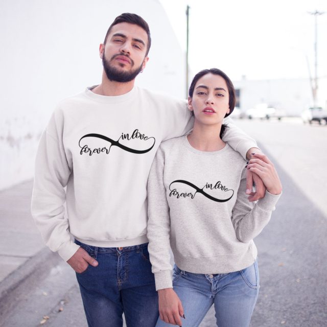 Couples Sweatshirts, Forever Inlove Matching Couples Sweatshirts