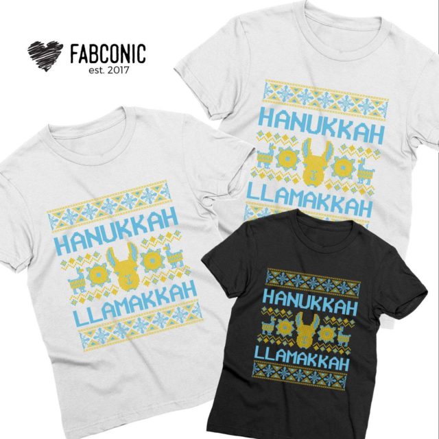 Hanukkah Llamakkah Shirts, Hanukkah Family Shirts, Llama Shirts