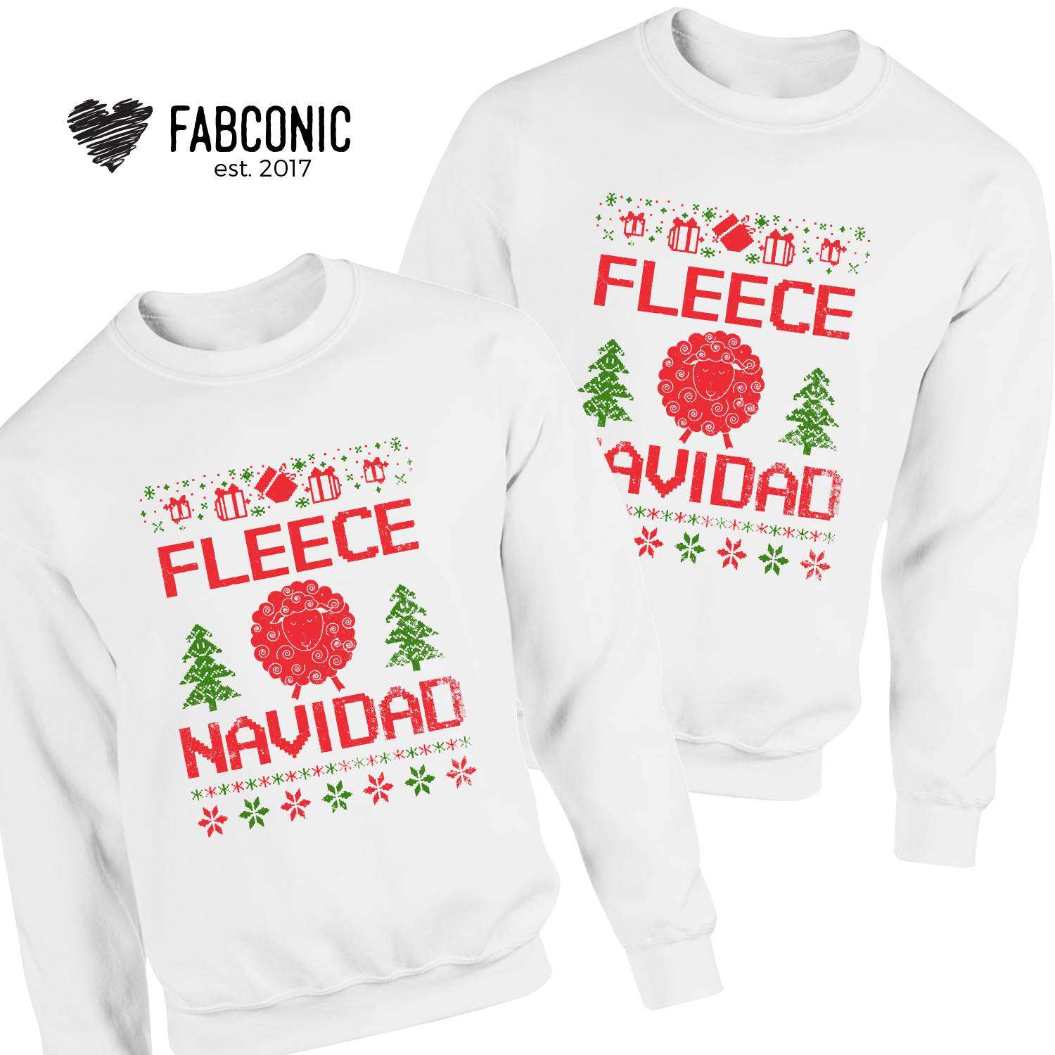 Fleece Navidad Sweatshirt Christmas Family Sweatshirts Funny