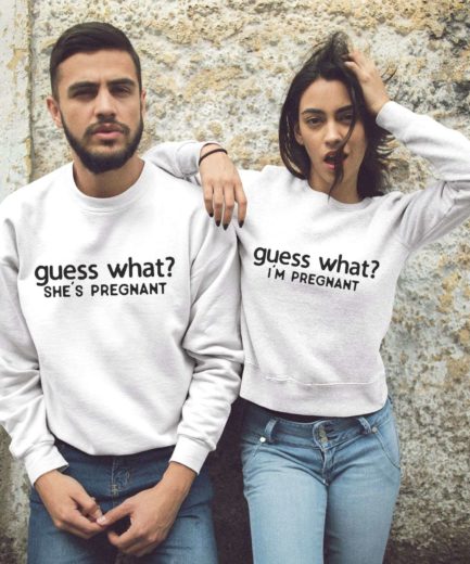Guess what I’m Pregnant Sweatshirt, Couple Sweatshirts, Pregnancy Sweatshirts