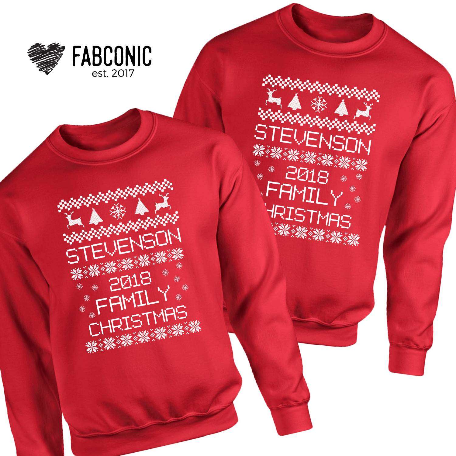 Custom Name Ugly Christmas Outfit, Family Sweatshirts, Christmas Gifts