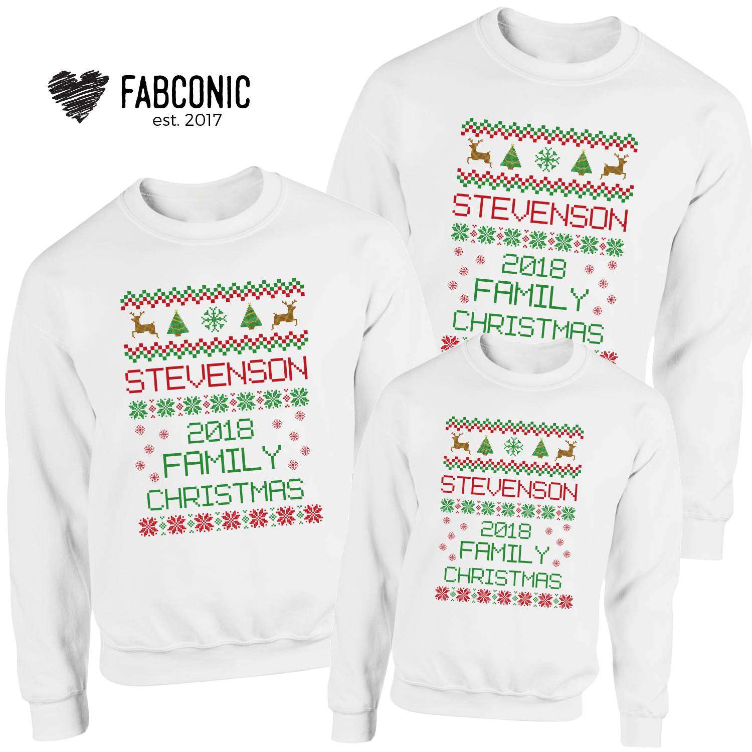 Custom Name Ugly Christmas Outfit, Family Sweatshirts, Christmas Gifts