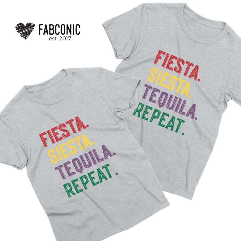 Fiesta Siesta Tequila Repeat Shirt, Matching Cinco de Mayo Shirt