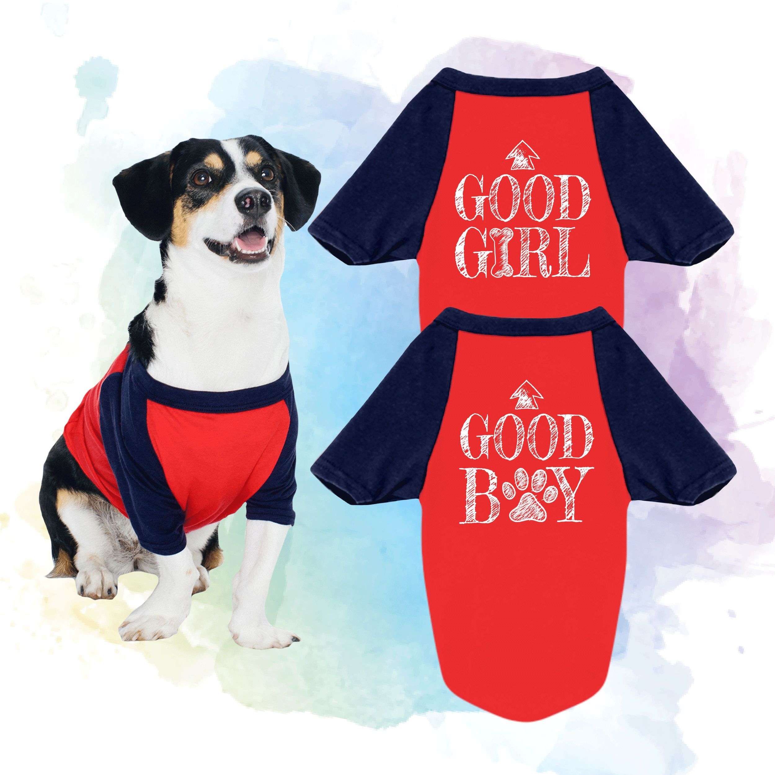 Good Girl Good Boy Dog Shirts Raglan Dog Shirts Dog Outfit