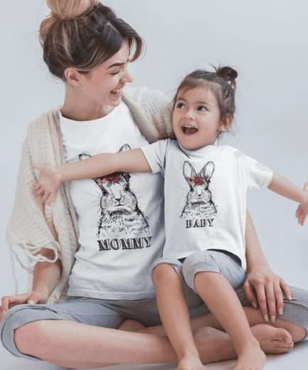 Bunny Mommy Bunny Baby Shirts, Easter Mother & Kid Shirts