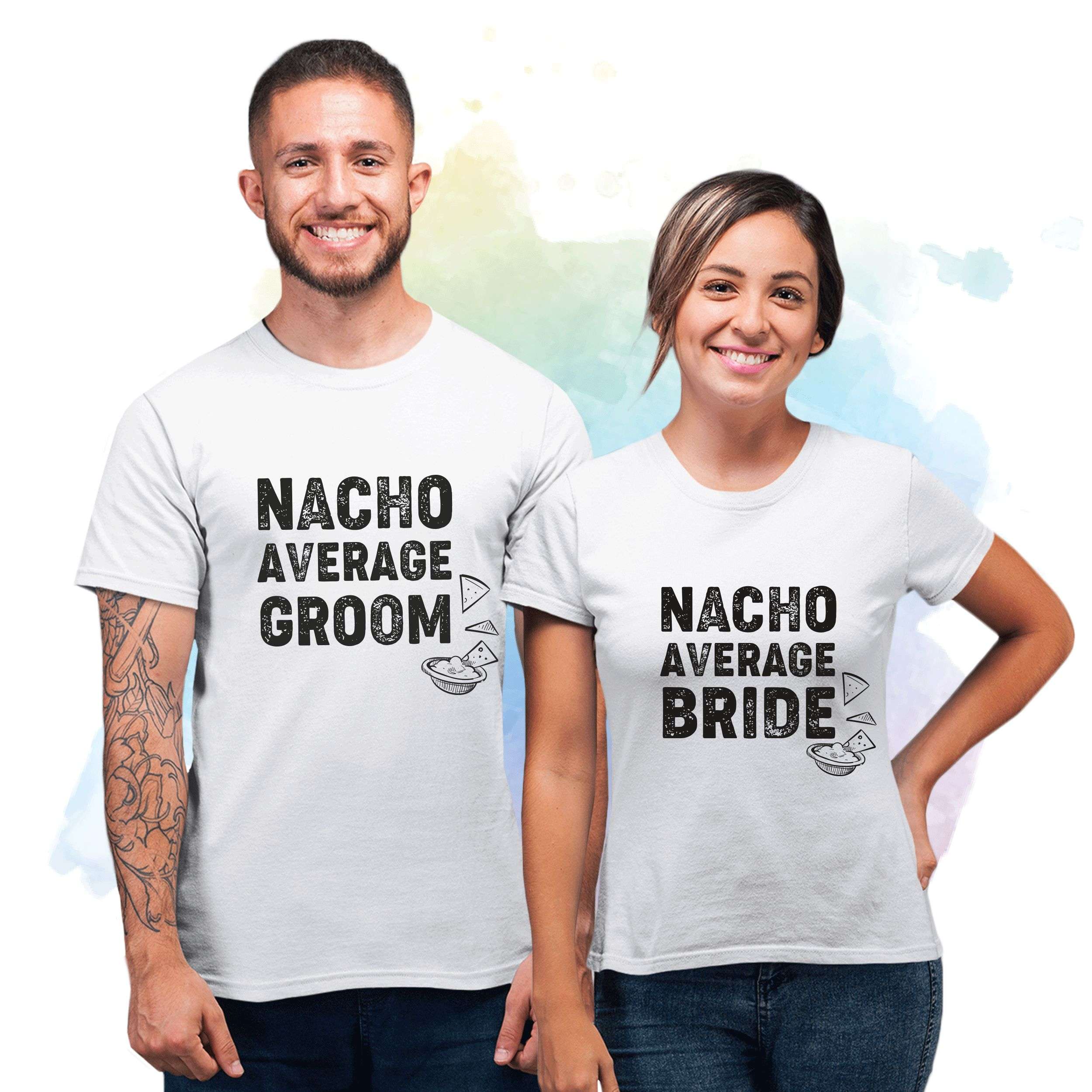 Nacho Average Bride Groom Cinco De Mayo Couple Shirts