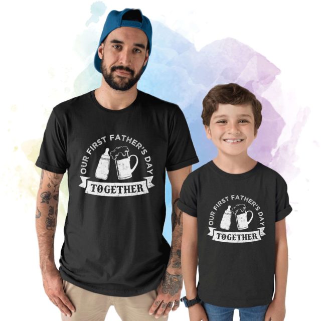 First Fathers Day Shirts, Father & Kid Matching Outfit, Gift for Dad
