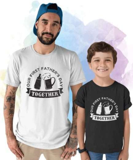 First Fathers Day Shirts, Father & Kid Matching Outfit, Gift for Dad