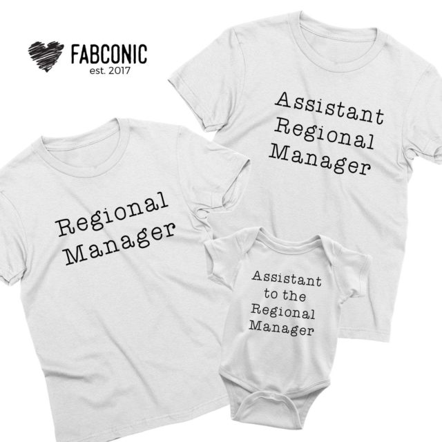 Office Family Shirts, Regional Manager, Assistant to the Regional Manager, Family Shirts