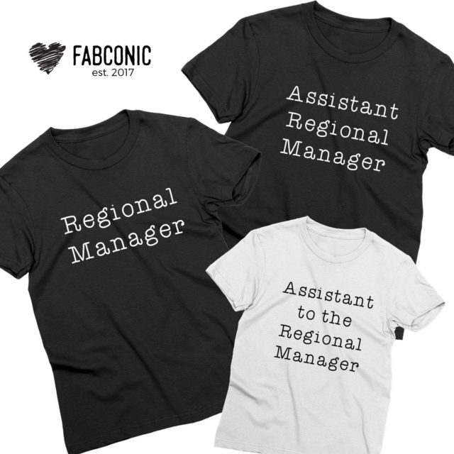 Office Family Shirts, Regional Manager, Assistant to the Regional Manager, Family Shirts