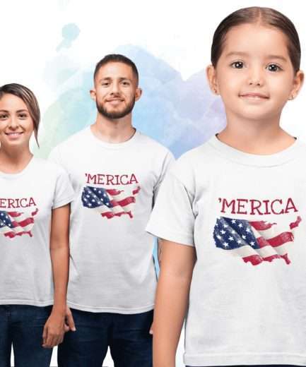 Merica Family Shirt, American Flag, 4th of July Family Shirts